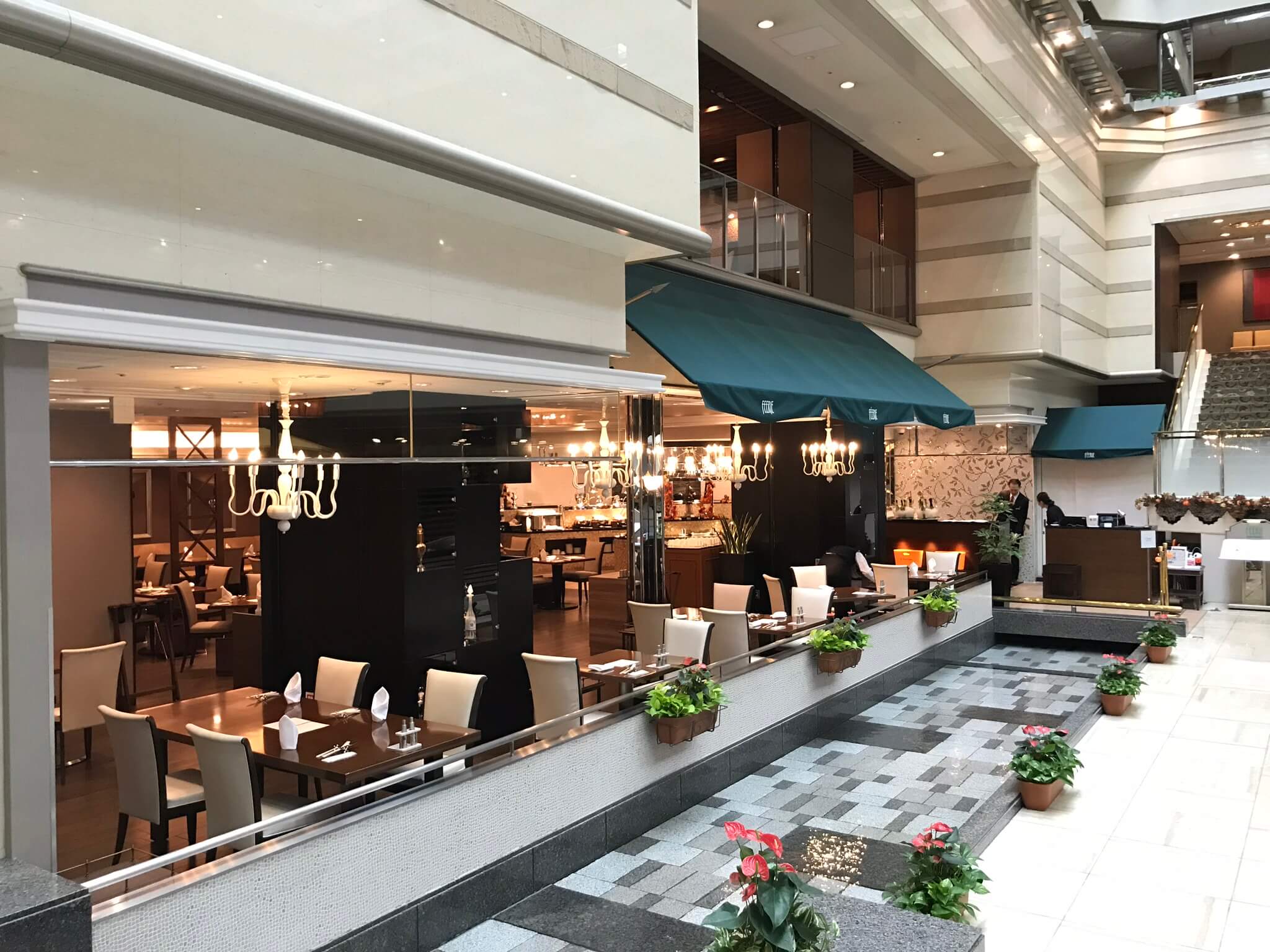 京都ブライトンホテル テラスレストランフェリエ 温製料理やスイーツのブッフェ付きランチ 2019年9月訪問 （ランチバイキング 関西 京都 今出川）